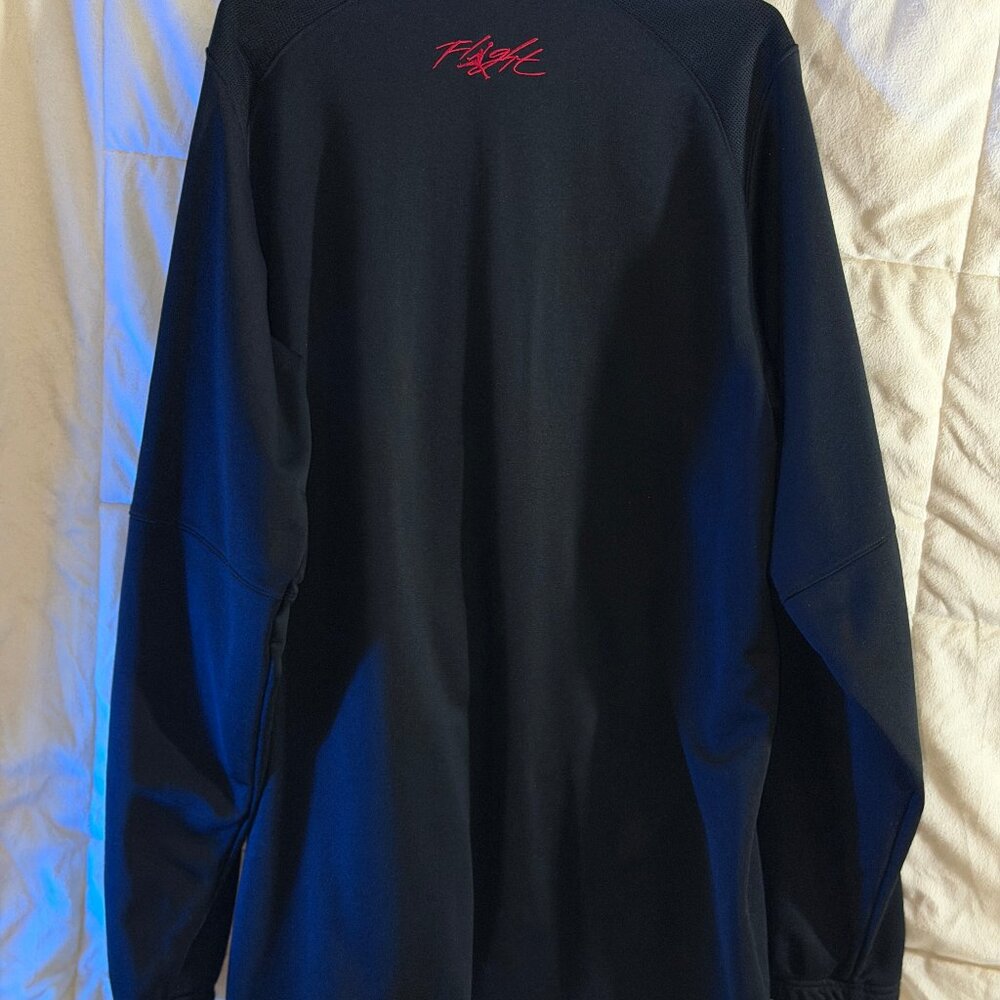 Vintage Jordan Flight Full Zip Basketball Jacket Black Red Reflective Men's XL - Picture 4 of 7
